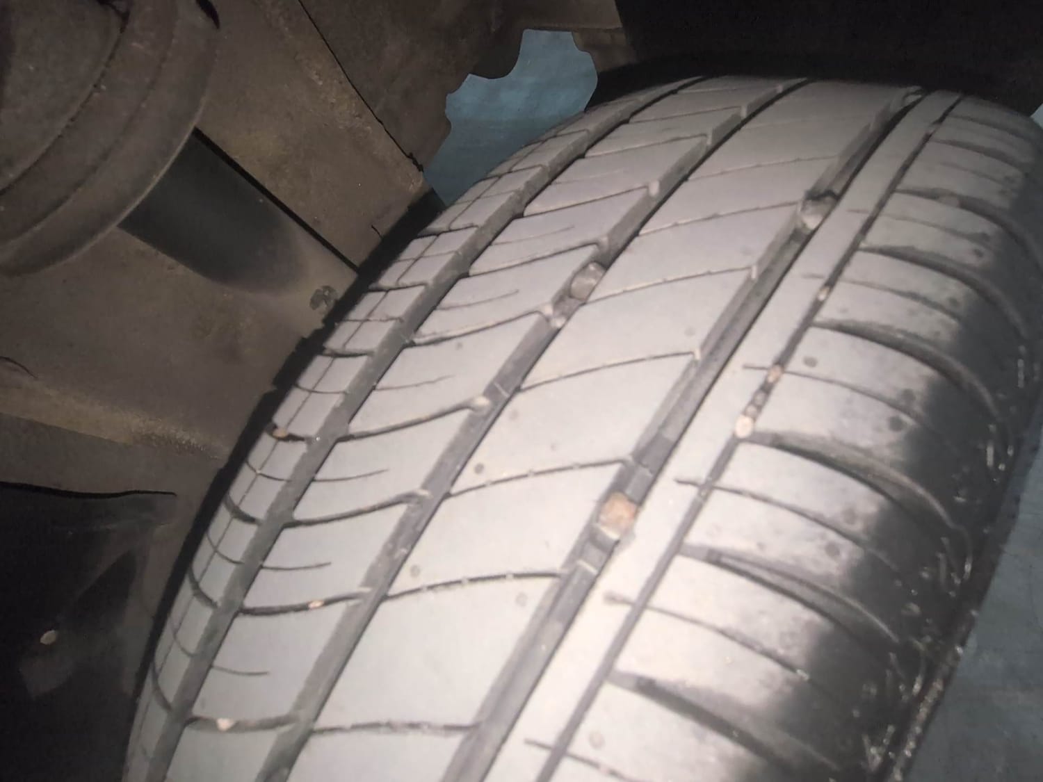 Used 2023 Tata Tiago EV XT Medium Range Electric Automatic tyres LEFT REAR TYRE TREAD VIEW
