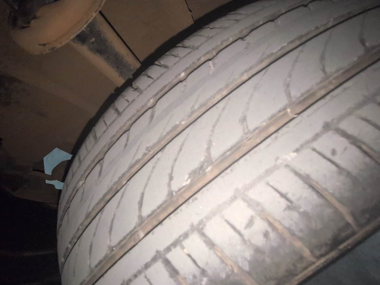 Used 2023 Tata Tiago XZA Plus Petrol Automatic tyres RIGHT REAR TYRE TREAD VIEW
