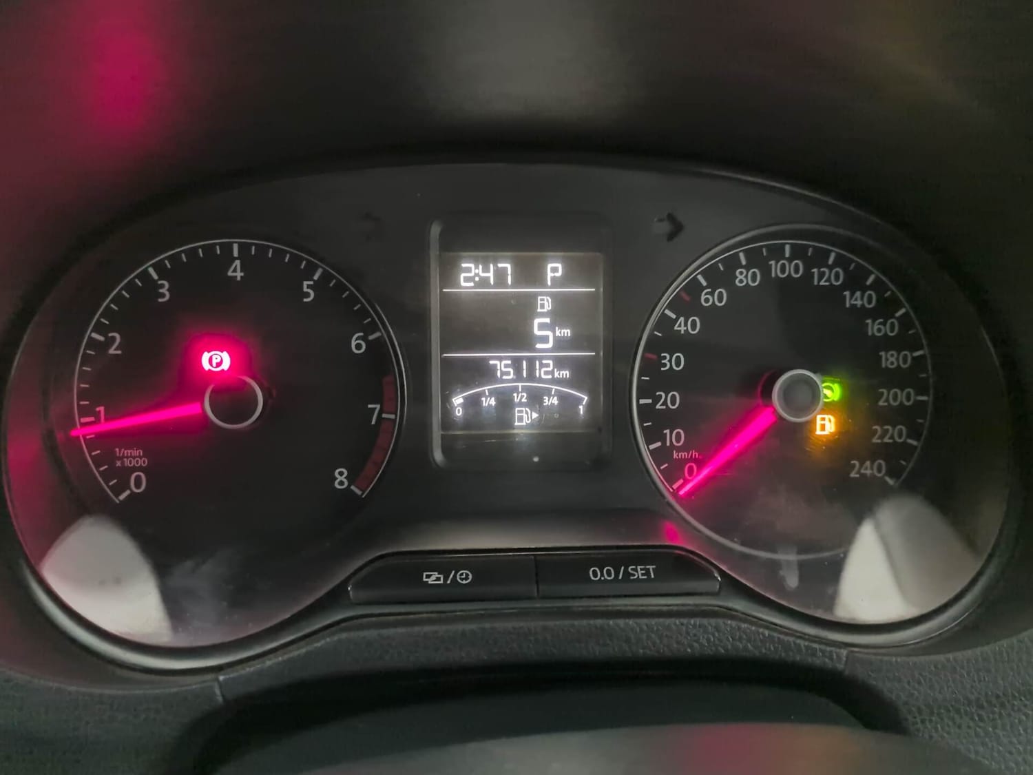 Used 2016 Volkswagen Vento Comfortline 1.2 (P) AT Petrol Automatic interior CLUSTERMETER VIEW