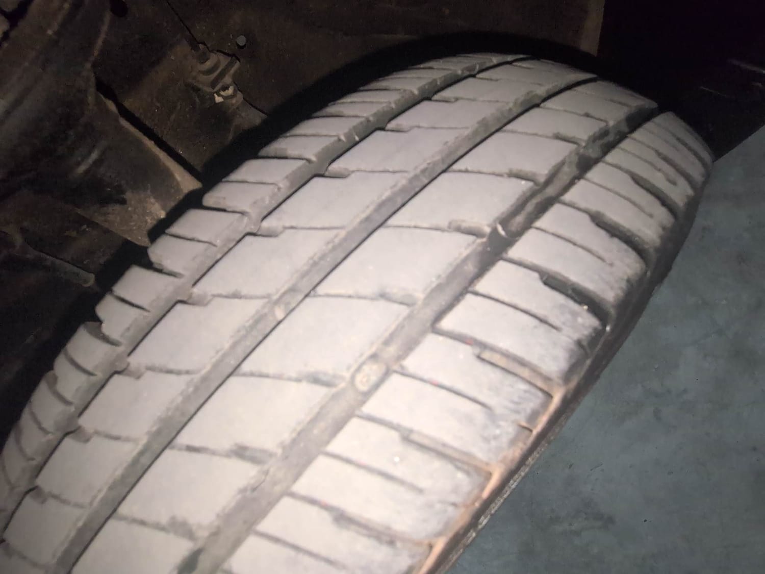 Used 2025 Maruti Suzuki Alto K10 VXi Plus (O) Petrol Manual tyres LEFT FRONT TYRE TREAD VIEW