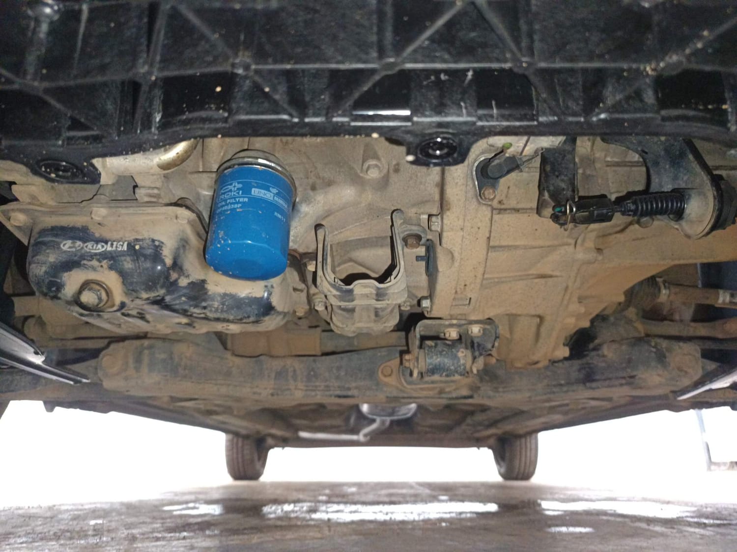 Used 2016 Hyundai Grand i10 Sportz 1.2 Kappa VTVT Petrol Manual extra FRONT LEFT UNDERBODY VIEW
