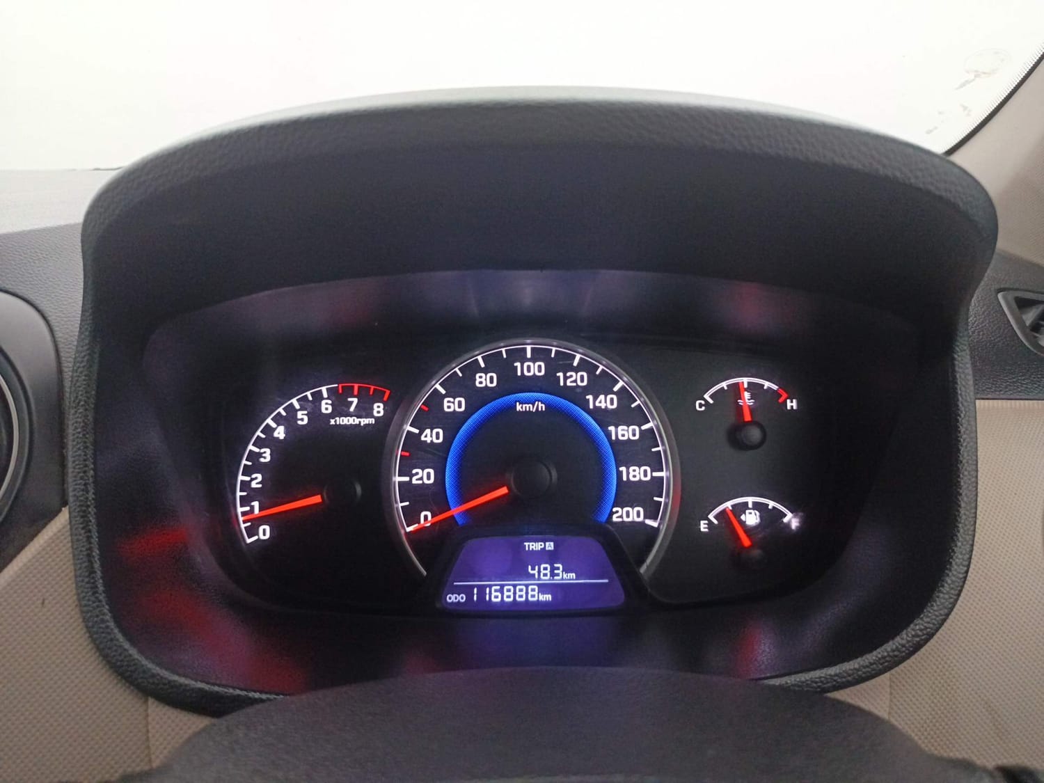 Used 2016 Hyundai Grand i10 Sportz 1.2 Kappa VTVT Petrol Manual interior CLUSTERMETER VIEW