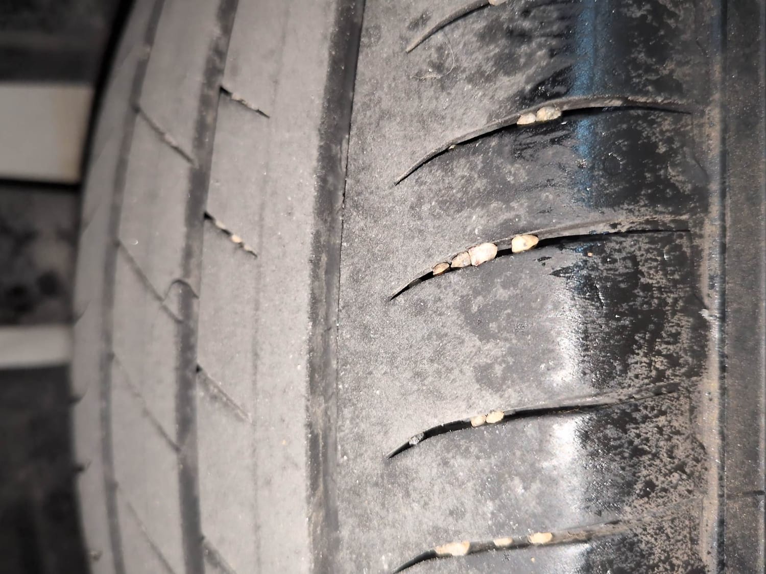 Used 2025 Maruti Suzuki Dzire ZXi AMT Petrol Automatic tyres LEFT REAR TYRE TREAD VIEW