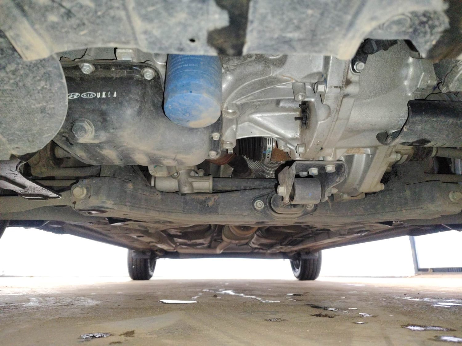 Used 2026 Hyundai Grand i10 Nios Sportz 1.2 Kappa AMT Petrol Automatic extra FRONT LEFT UNDERBODY VIEW