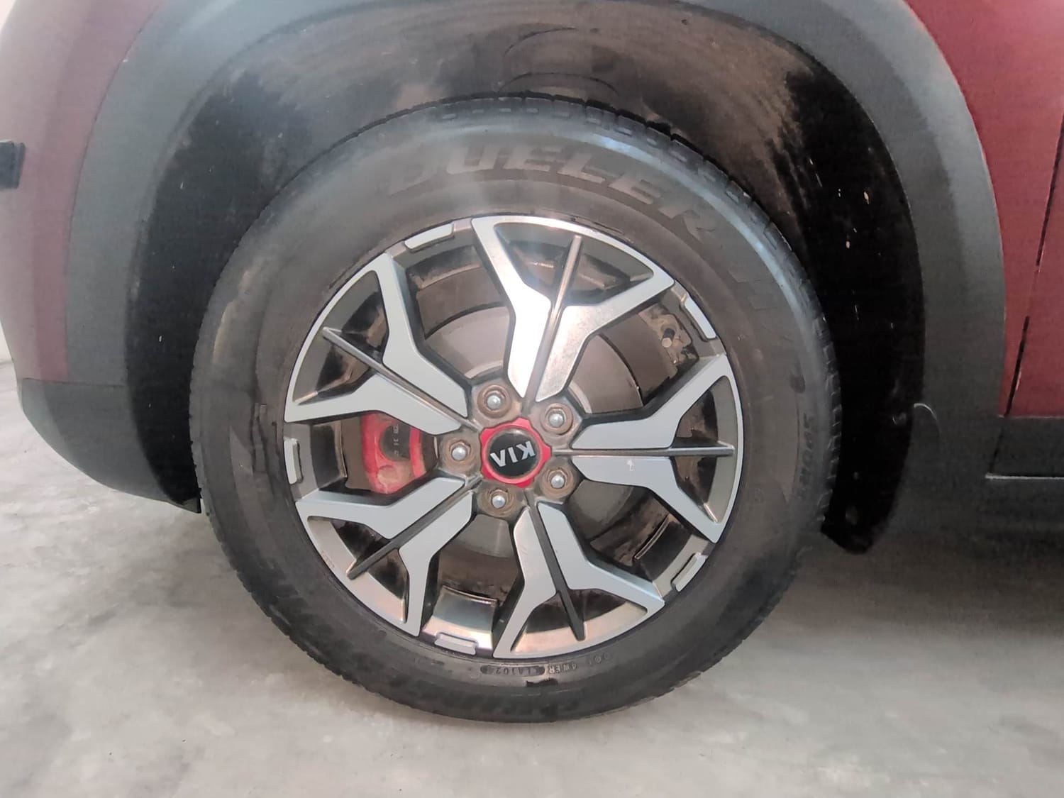Used 2021 Kia Seltos GTX Plus AT 1.5 Diesel Diesel Automatic tyres LEFT FRONT TYRE RIM VIEW