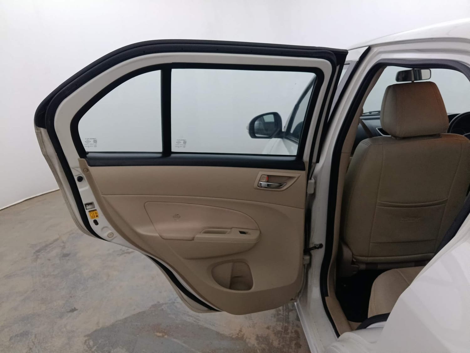 Used 2012 Maruti Suzuki Swift Dzire VXI Petrol Manual interior LEFT REAR DOOR OPEN VIEW