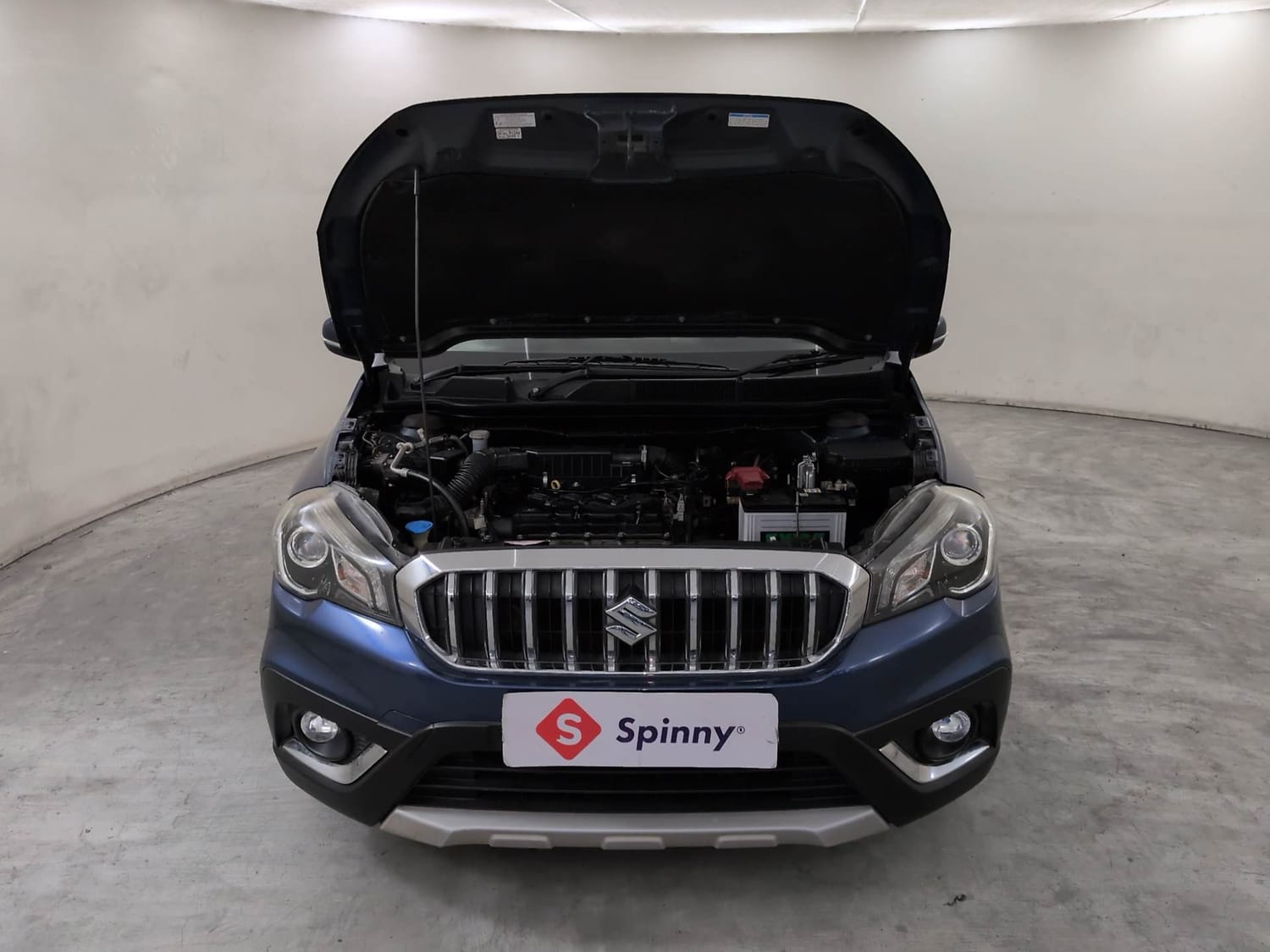 Used 2022 Maruti Suzuki S-Cross Alpha Petrol Manual engine ENGINE & BONNET OPEN FRONT VIEW