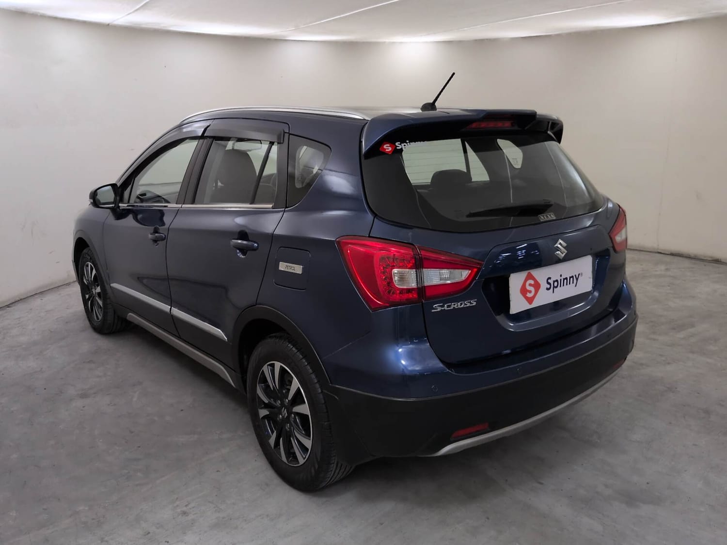 Used 2022 Maruti Suzuki S-Cross Alpha Petrol Manual exterior LEFT REAR CORNER VIEW