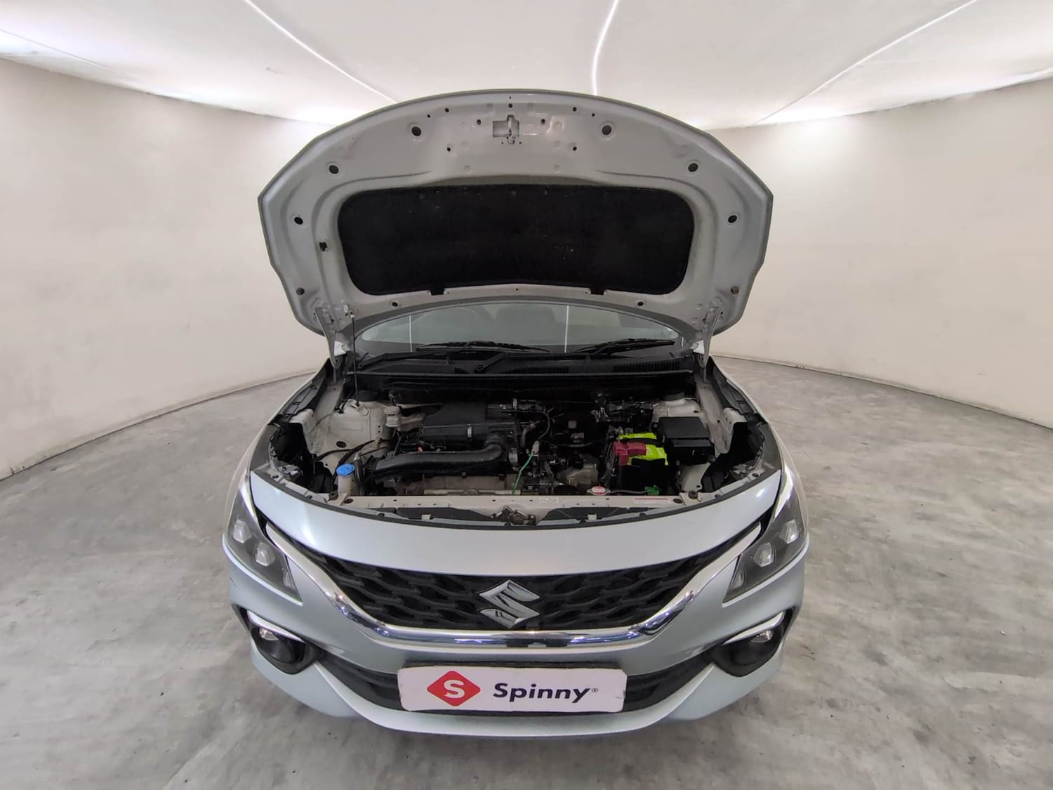 Used 2023 Maruti Suzuki Baleno Alpha AGS Petrol Automatic engine ENGINE & BONNET OPEN FRONT VIEW