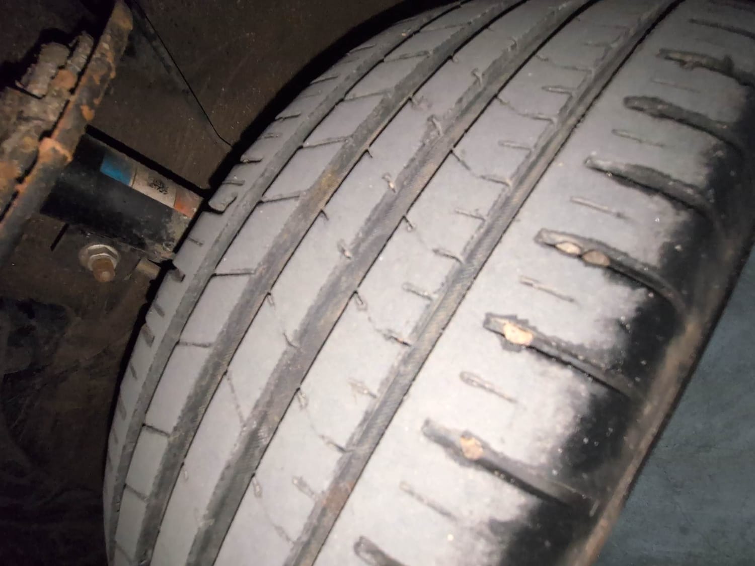 Used 2023 Maruti Suzuki Baleno Alpha AGS Petrol Automatic tyres LEFT FRONT TYRE TREAD VIEW