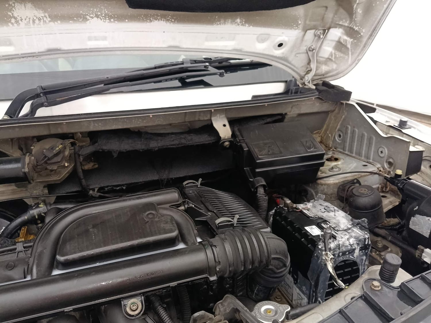 Used 2015 Renault Kwid RXL Petrol Manual engine ENGINE LEFT SIDE HINGE & APRON VIEW