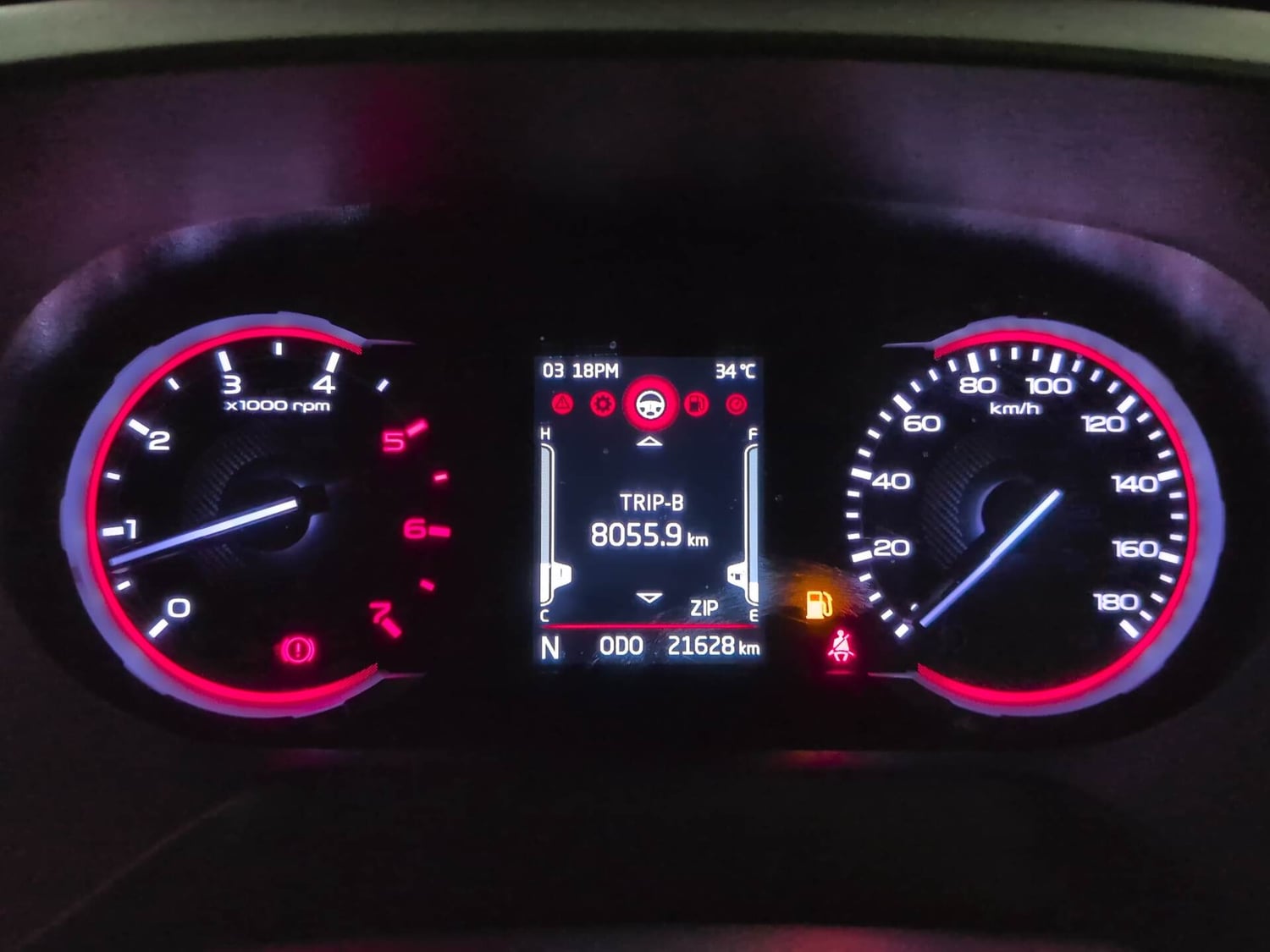 Used 2025 Mahindra Thar Roxx MX3 Diesel MT 2WD Diesel Manual interior CLUSTERMETER VIEW