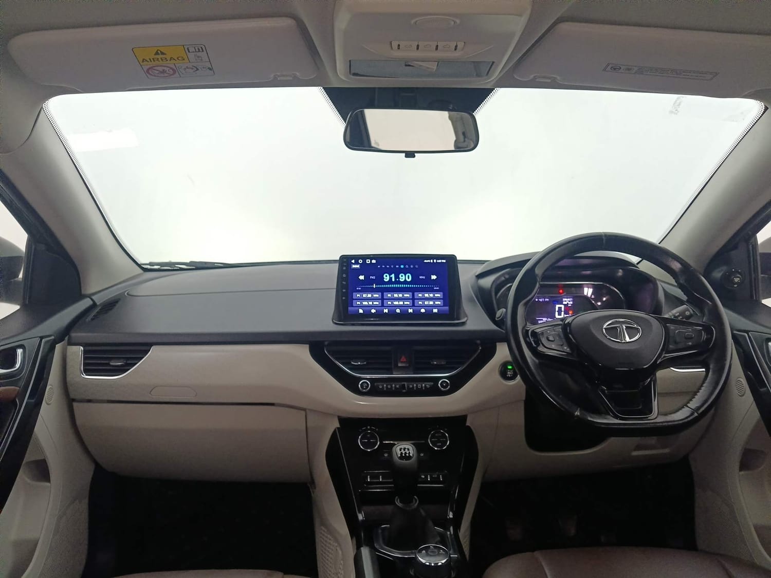 Used 2021 Tata Nexon XZ Plus (S) Dual Tone Petrol Manual interior DASHBOARD VIEW