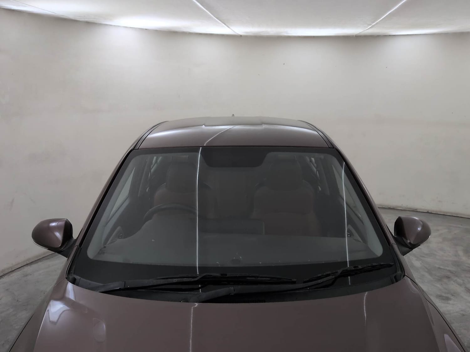 Used 2020 Hyundai Aura SX Plus 1.2 AMT CRDi Diesel Automatic exterior FRONT WINDSHIELD VIEW
