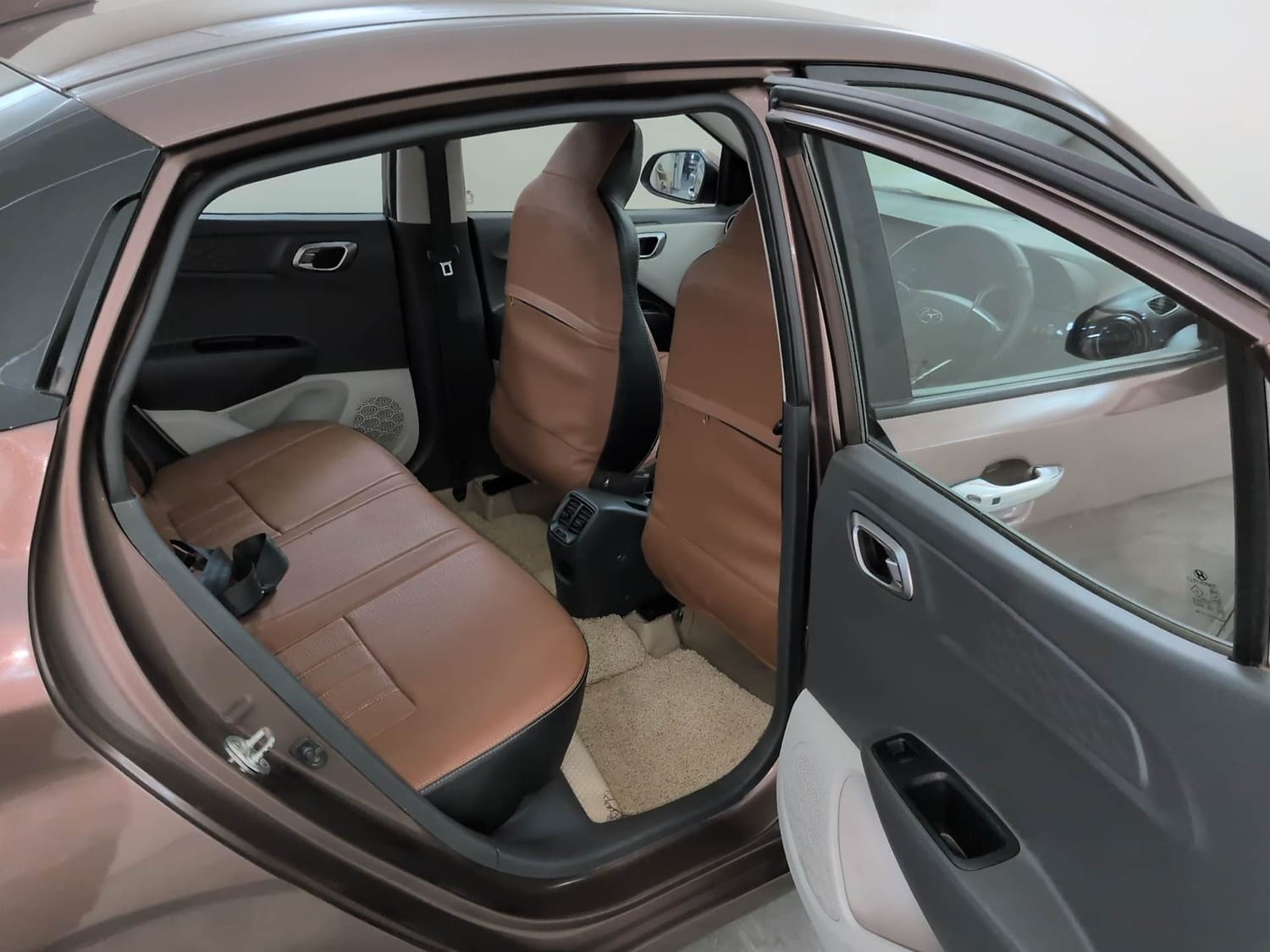 Used 2020 Hyundai Aura SX Plus 1.2 AMT CRDi Diesel Automatic interior RIGHT SIDE REAR DOOR CABIN VIEW