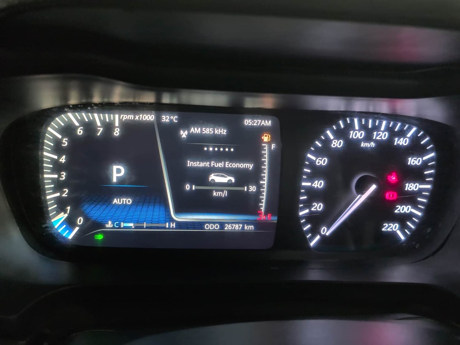 Used 2025 Tata Altroz XZA Petrol Petrol Automatic interior CLUSTERMETER VIEW