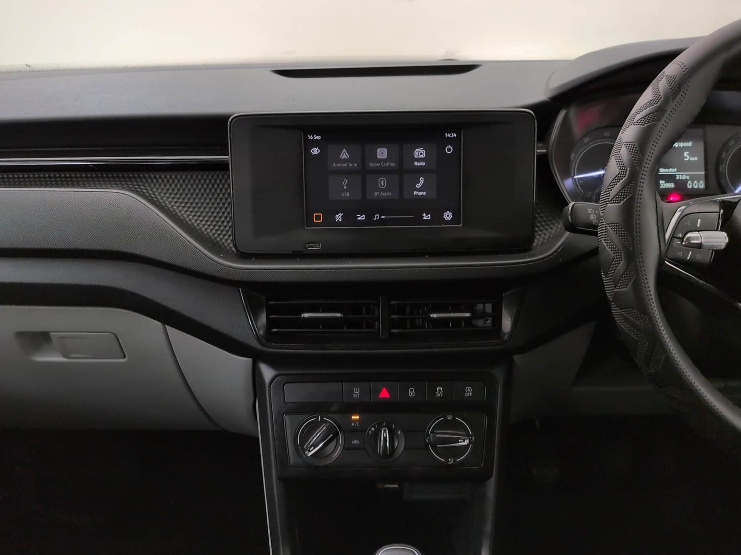 Used 2024 Skoda Kushaq Active 1.0 TSI MT Petrol Manual interior MUSIC SYSTEM & AC CONTROL VIEW