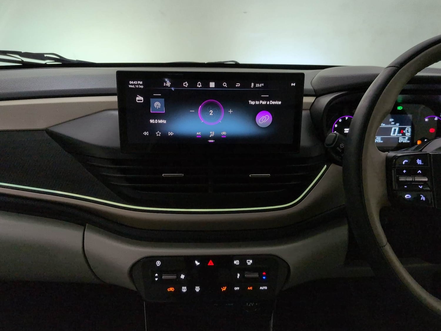 Used 2026 Tata Altroz Creative Petrol 5MT Petrol Manual interior MUSIC SYSTEM & AC CONTROL VIEW