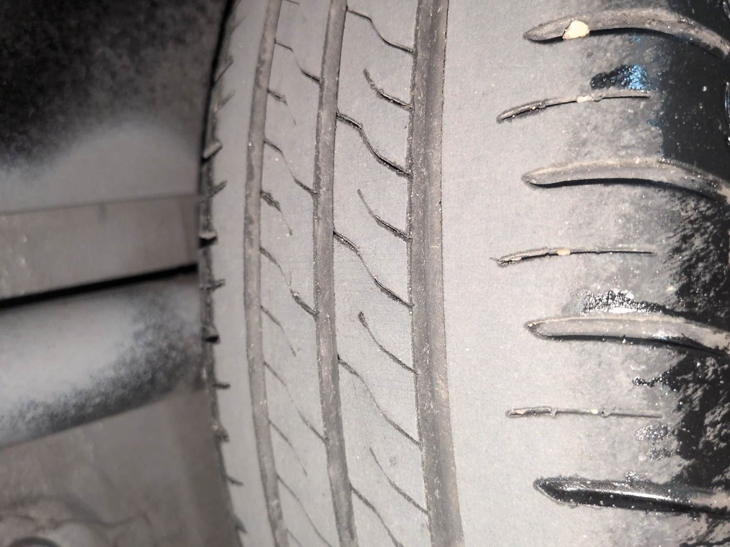 Used 2026 Tata Altroz Creative Petrol 5MT Petrol Manual tyres LEFT REAR TYRE TREAD VIEW