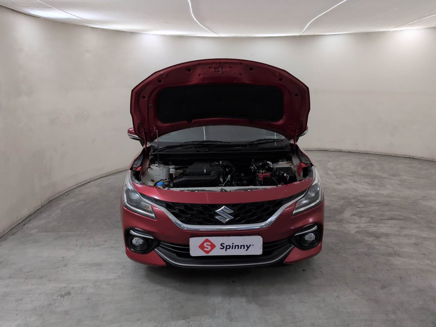 Used 2024 Maruti Suzuki Baleno Delta MT Petrol Manual engine ENGINE & BONNET OPEN FRONT VIEW