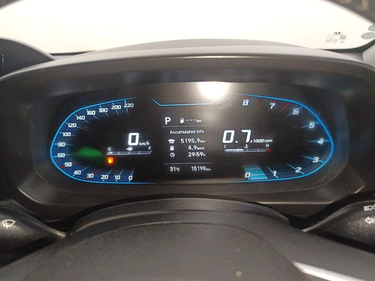 Used 2022 Hyundai i20 Asta (O) 1.2 IVT Petrol Automatic interior CLUSTERMETER VIEW