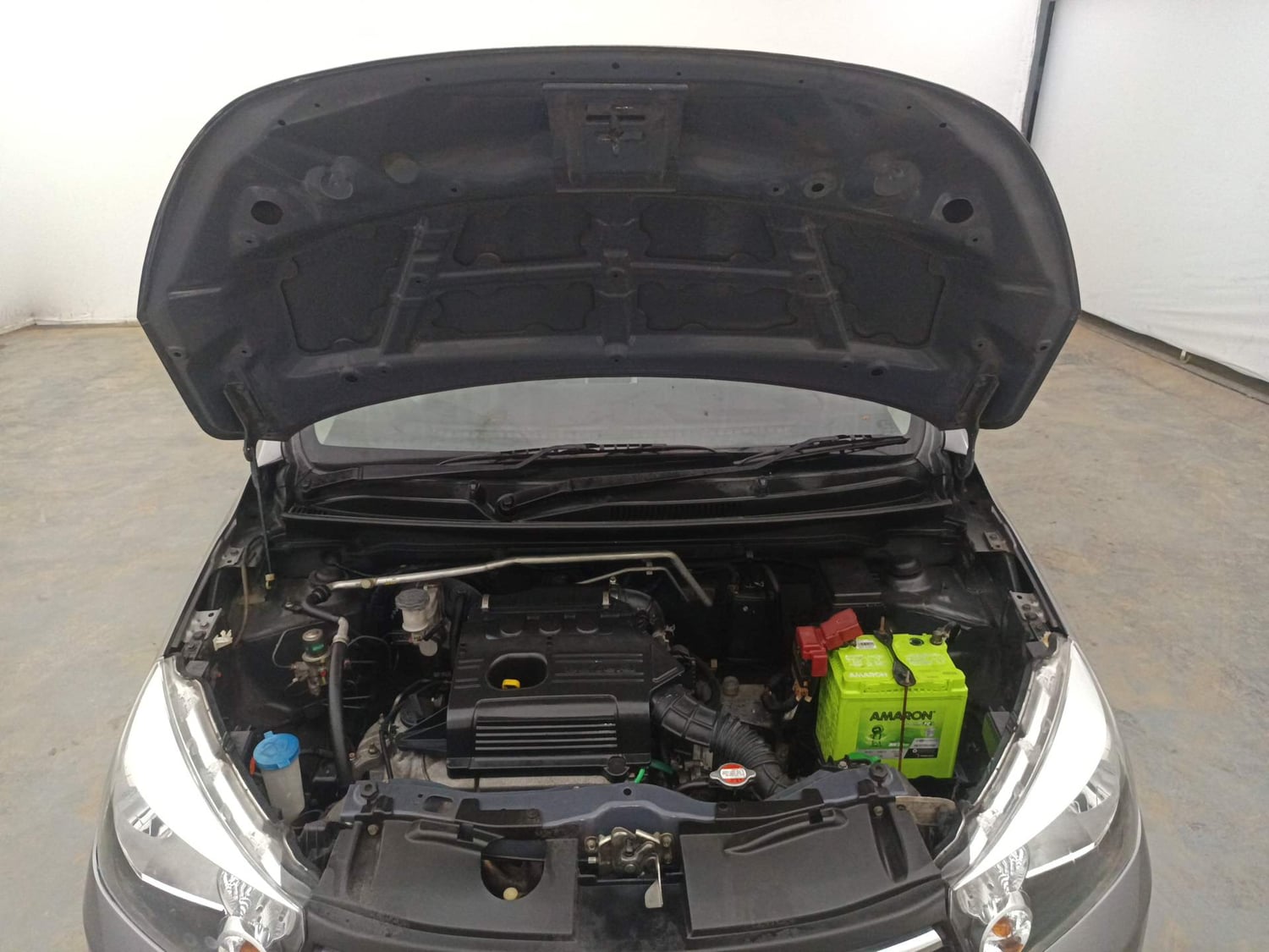 Used 2014 Maruti Suzuki Celerio VXi AMT Petrol Automatic engine ENGINE & BONNET OPEN FRONT VIEW