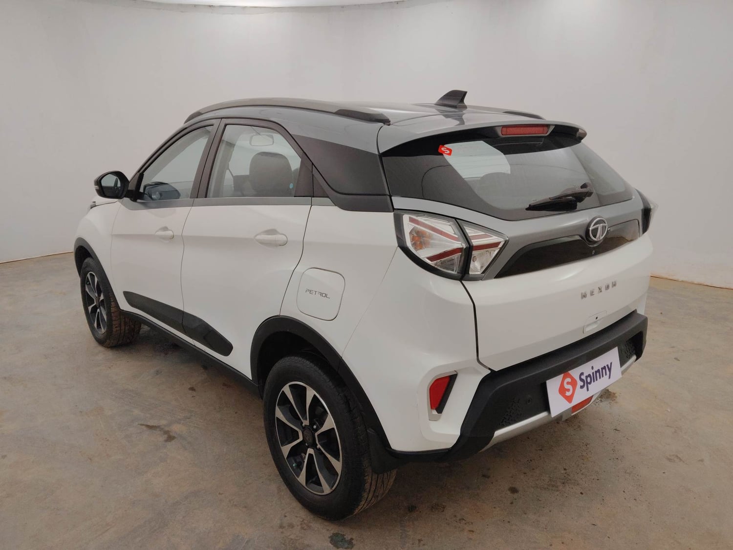 Used 2021 Tata Nexon XZ Plus Dual Tone Petrol Manual exterior LEFT REAR CORNER VIEW