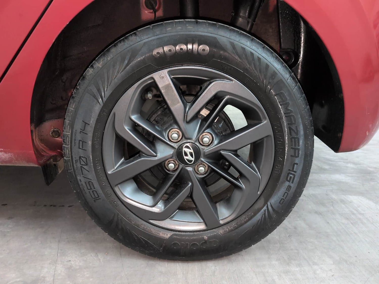 Used 2022 Hyundai Grand i10 Nios Sportz 1.2 Kappa VTVT Petrol Manual tyres LEFT REAR TYRE RIM VIEW