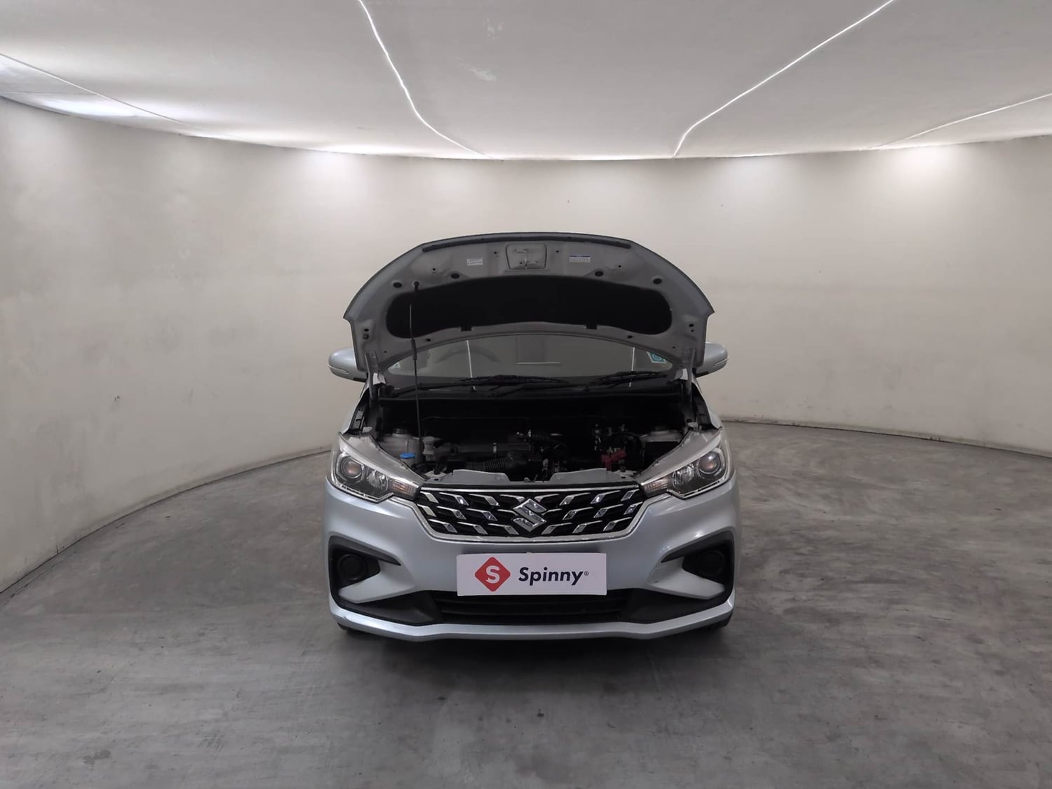 Used 2023 Maruti Suzuki Ertiga VXi AT Petrol Automatic engine ENGINE & BONNET OPEN FRONT VIEW