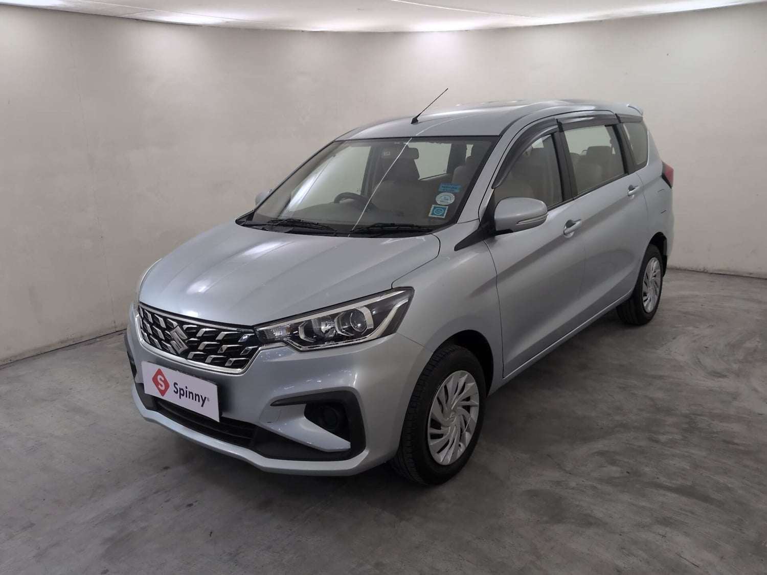 Used 2023 Maruti Suzuki Ertiga VXi AT Petrol Automatic exterior LEFT FRONT CORNER VIEW