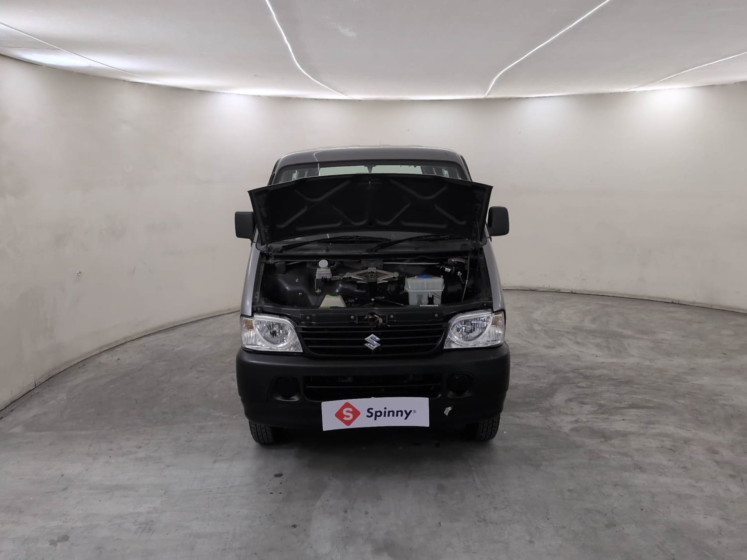 Used 2019 Maruti Suzuki Eeco 5 STR WITH A/C+HTR Petrol Manual engine ENGINE & BONNET OPEN FRONT VIEW
