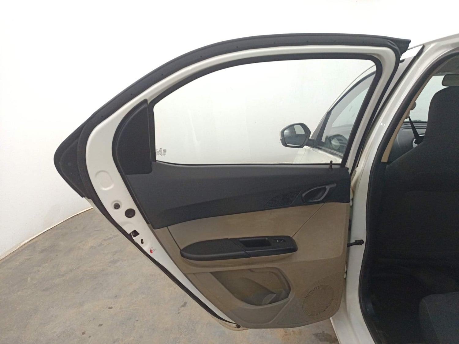 Used 2016 Tata Tiago Revotron XT Petrol Manual interior LEFT REAR DOOR OPEN VIEW