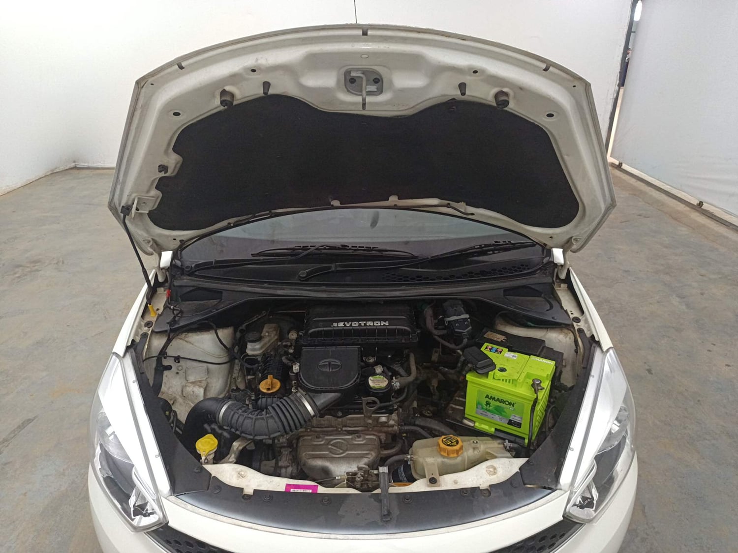Used 2016 Tata Tiago Revotron XT Petrol Manual engine ENGINE & BONNET OPEN FRONT VIEW