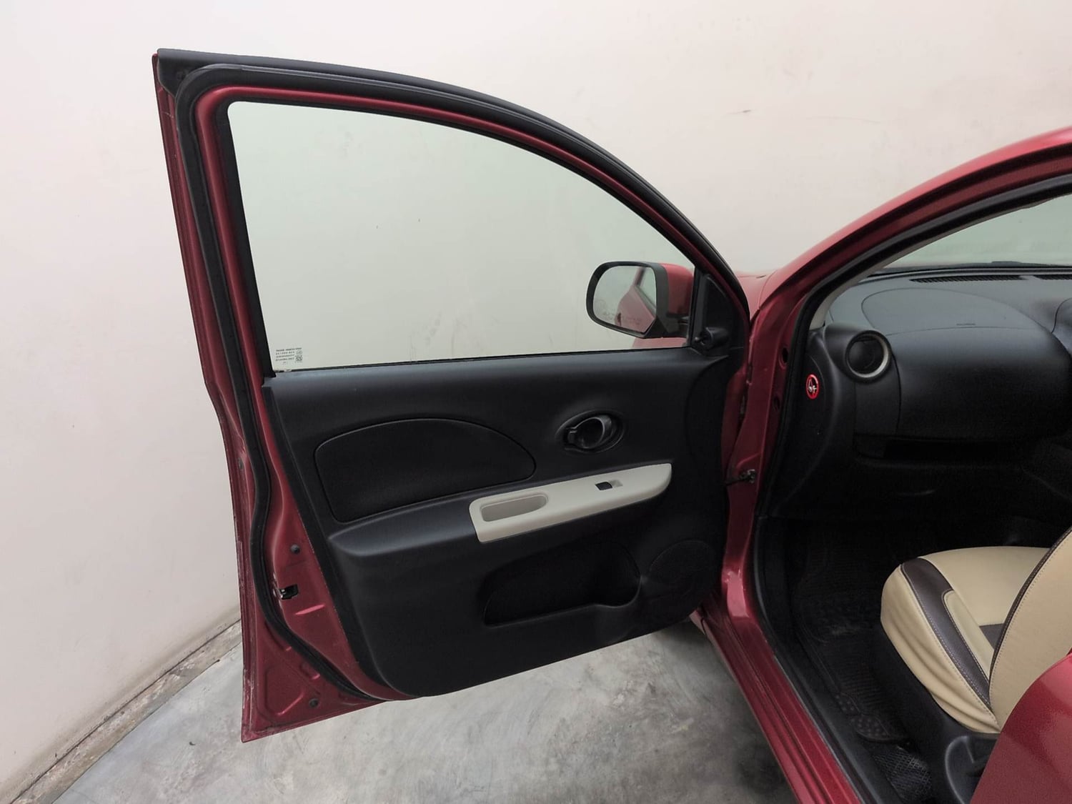 Used 2016 Nissan Micra Active XV Safety Pack Petrol Manual interior LEFT FRONT DOOR OPEN VIEW