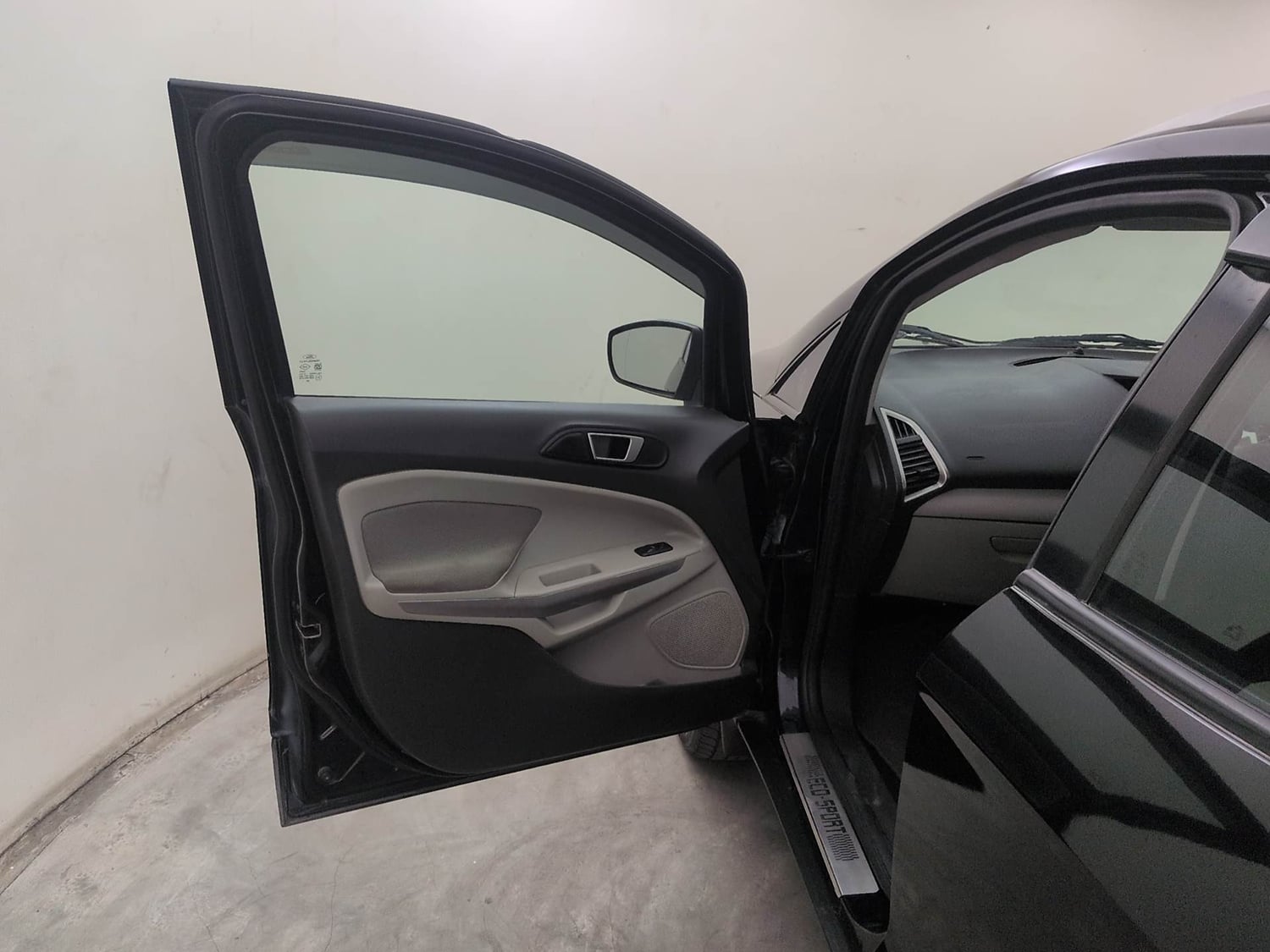 Used 2015 Ford EcoSport Titanium 1.5L TDCi Diesel Manual interior LEFT FRONT DOOR OPEN VIEW