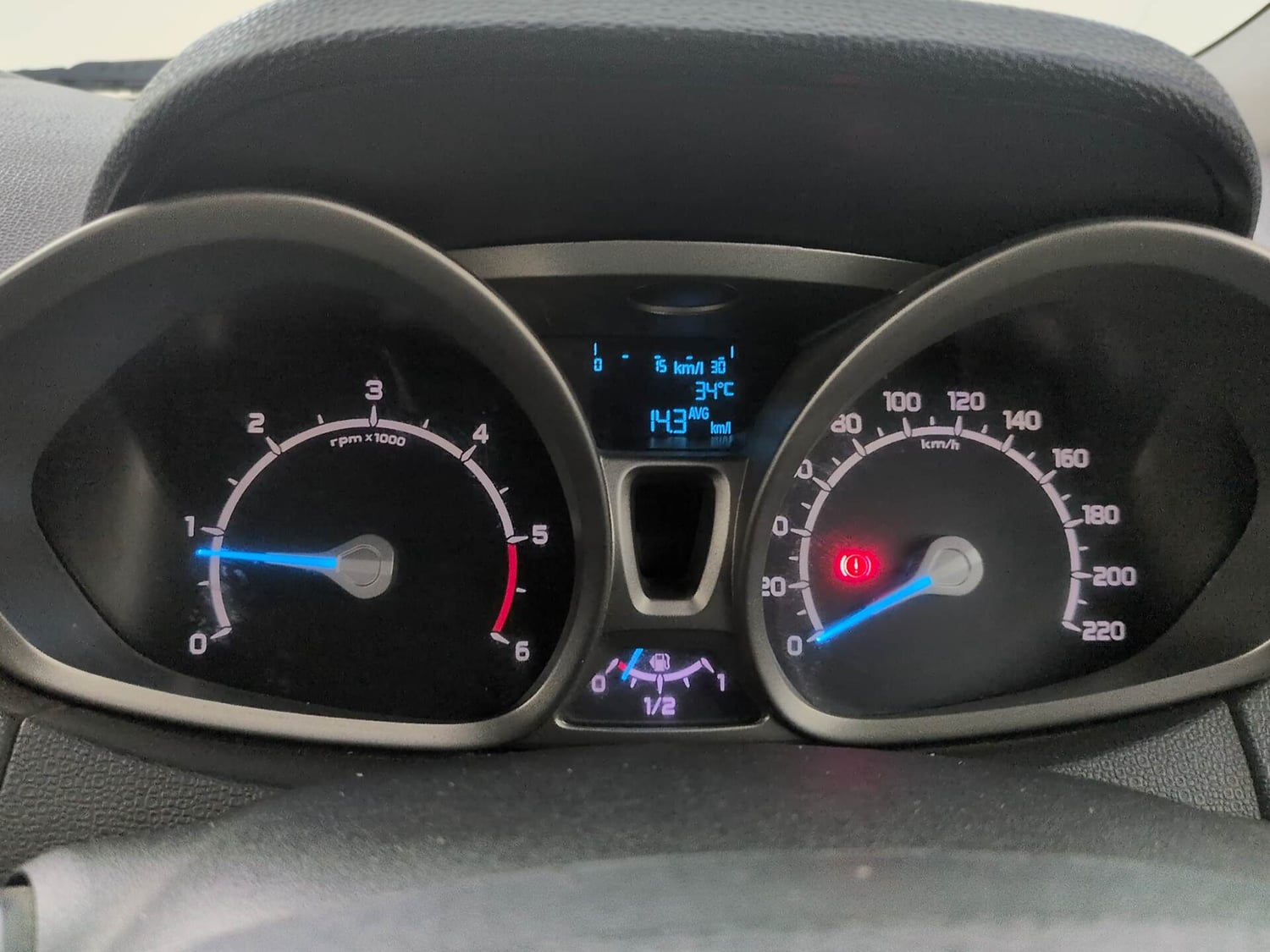 Used 2015 Ford EcoSport Titanium 1.5L TDCi Diesel Manual interior CLUSTERMETER VIEW