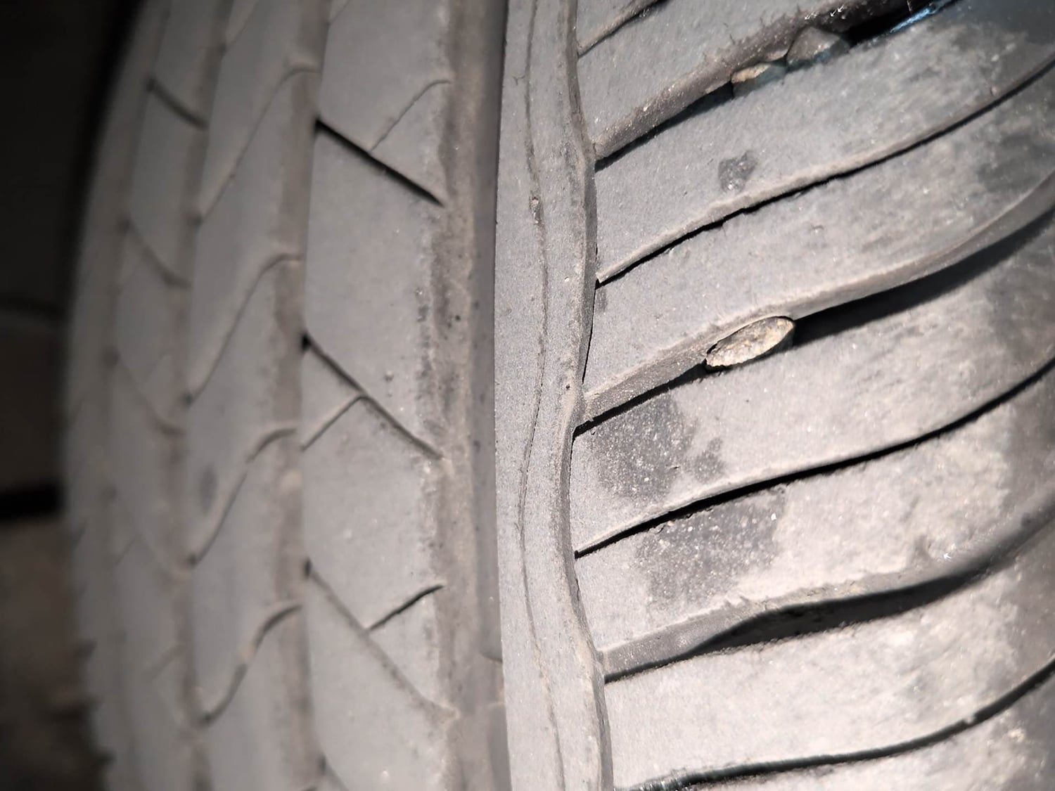 Used 2019 Maruti Suzuki Baleno Alpha Automatic Petrol Automatic tyres LEFT FRONT TYRE TREAD VIEW