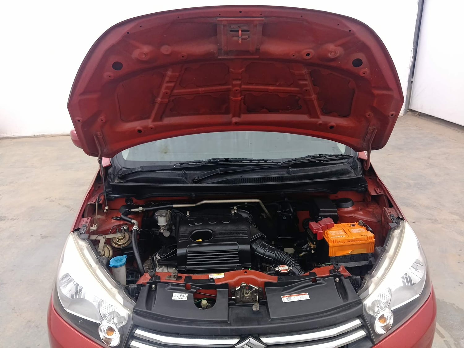 Used 2017 Maruti Suzuki Celerio VXi AMT Petrol Automatic engine ENGINE & BONNET OPEN FRONT VIEW