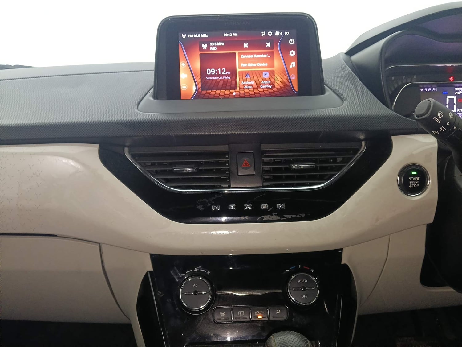 Used 2021 Tata Nexon XZA Plus (S) Petrol Automatic interior MUSIC SYSTEM & AC CONTROL VIEW