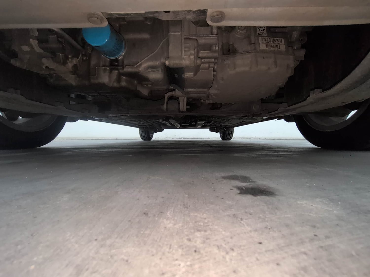 Used 2023 Honda Amaze VX 1.2 Petrol CVT Petrol Automatic extra FRONT LEFT UNDERBODY VIEW