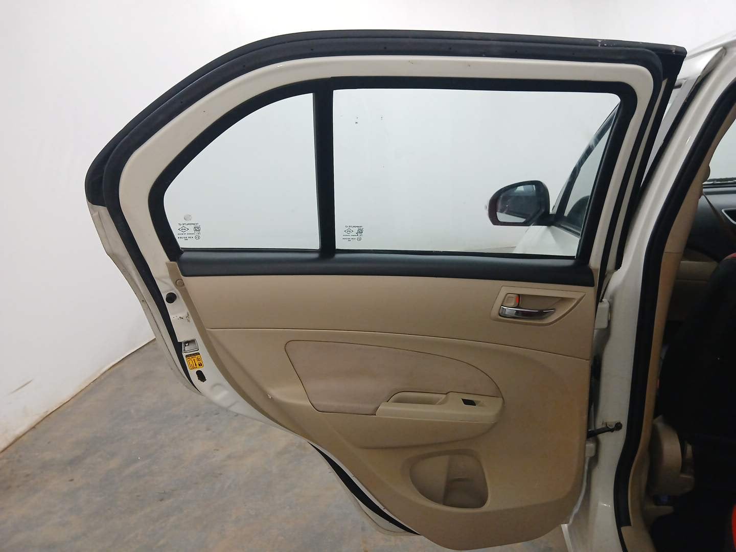 Used 2014 Maruti Suzuki Swift Dzire VXI Petrol Manual interior LEFT REAR DOOR OPEN VIEW