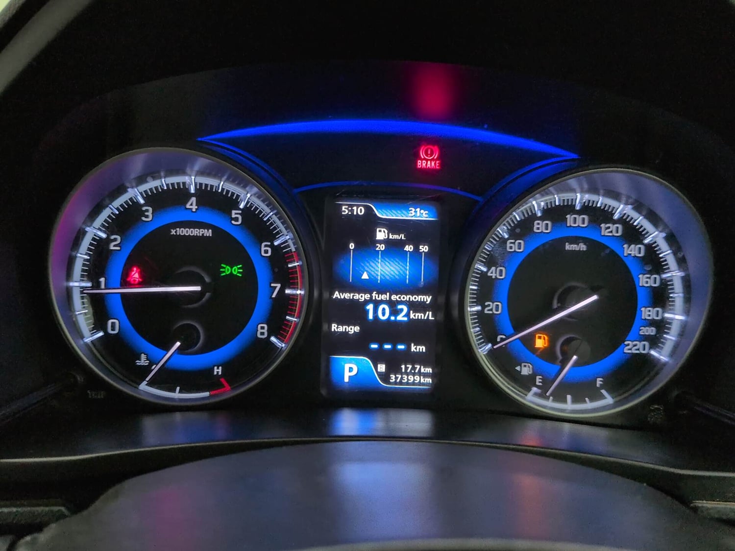 Used 2019 Toyota Glanza V CVT Petrol Automatic interior CLUSTERMETER VIEW