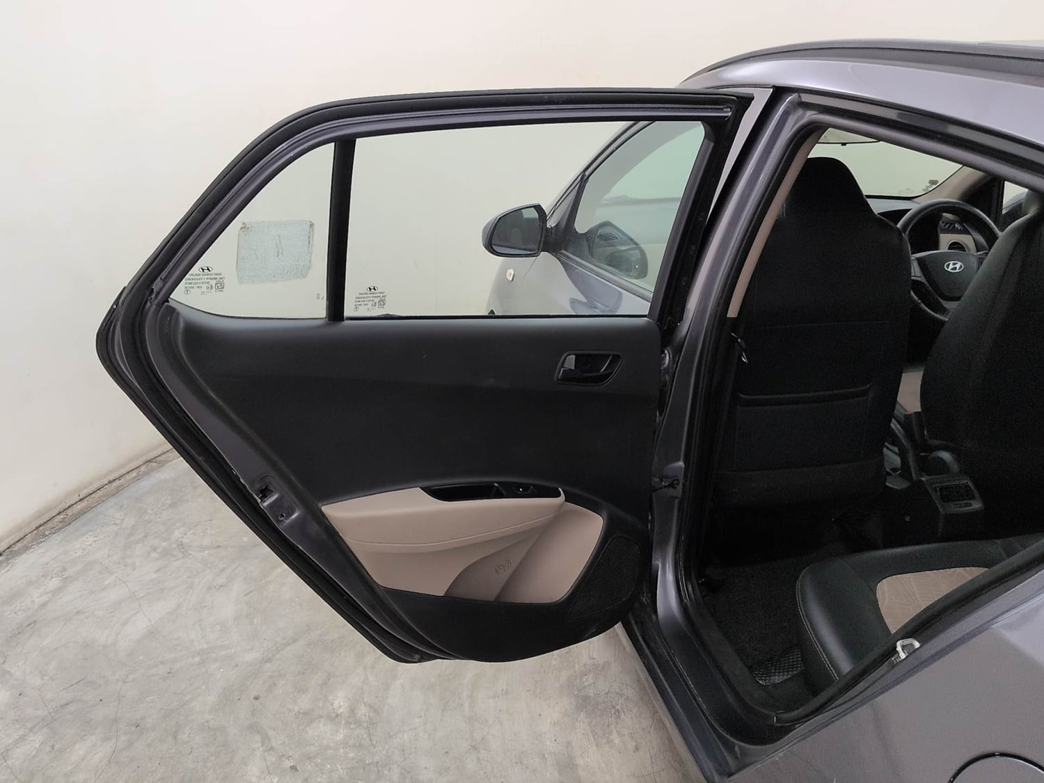 Used 2019 Hyundai Grand i10 Magna 1.2 Kappa VTVT Petrol Manual interior LEFT REAR DOOR OPEN VIEW