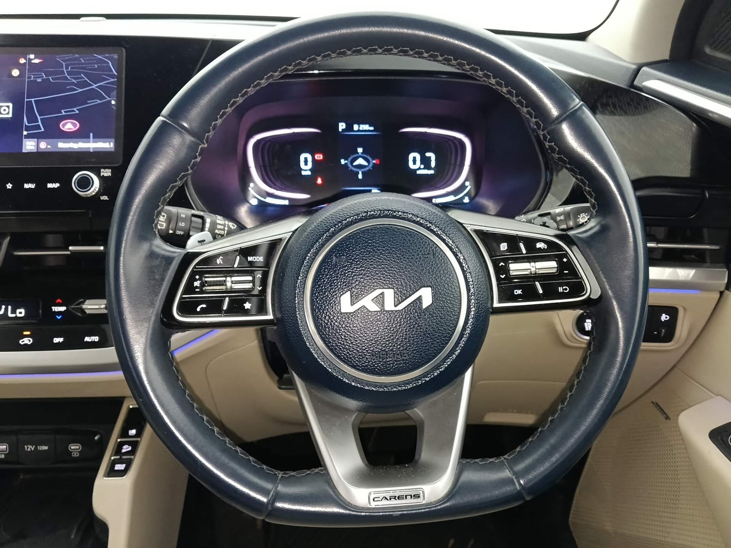 Used 2022 Kia Carens Luxury Plus 1.4 Petrol DCT 6 STR Petrol Automatic interior STEERING VIEW