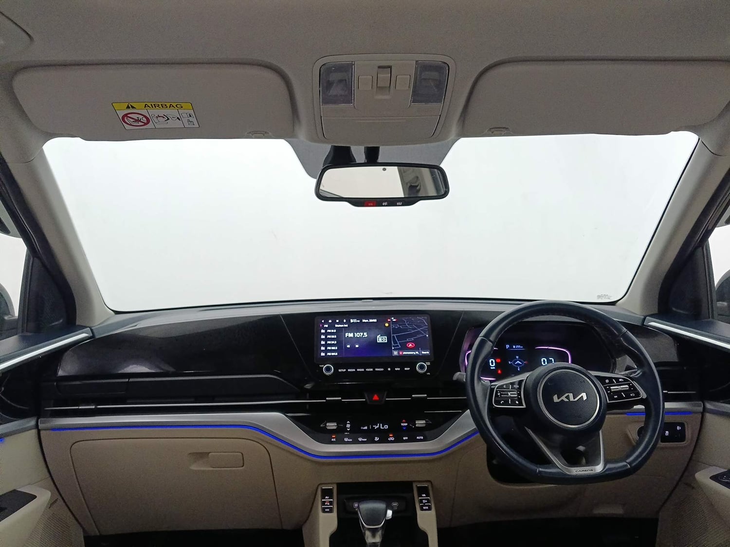 Used 2022 Kia Carens Luxury Plus 1.4 Petrol DCT 6 STR Petrol Automatic interior DASHBOARD VIEW