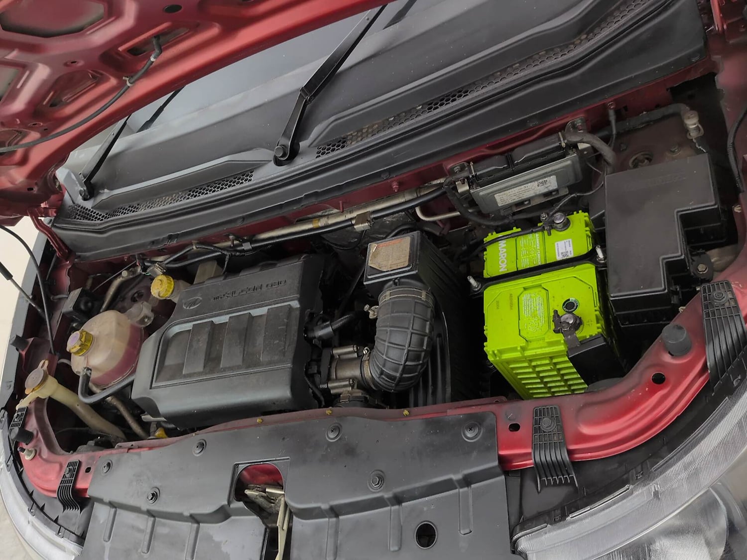 Used 2017 Mahindra KUV100 K6 6 STR Petrol Manual engine ENGINE LEFT SIDE VIEW