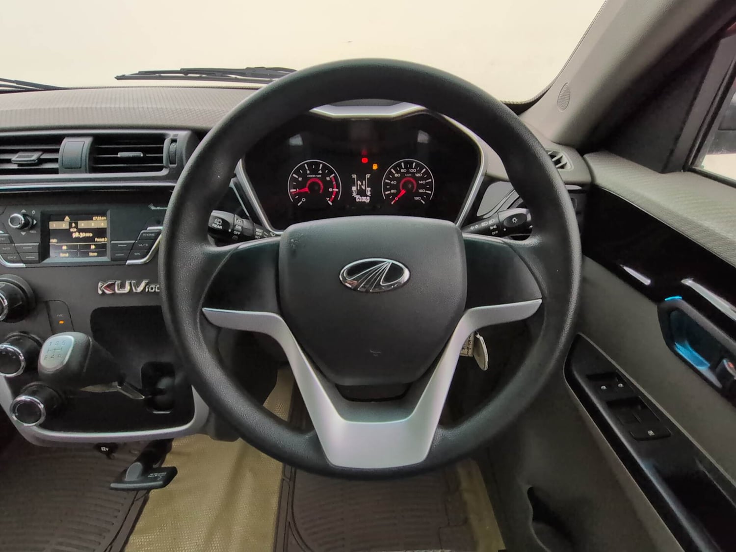 Used 2017 Mahindra KUV100 K6 6 STR Petrol Manual interior STEERING VIEW