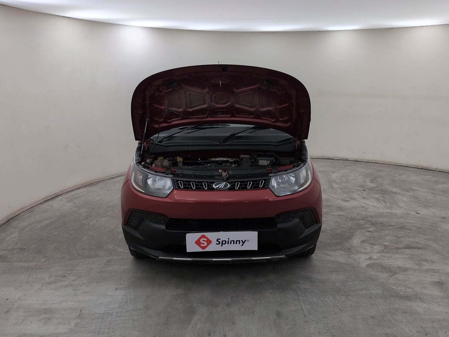 Used 2017 Mahindra KUV100 K6 6 STR Petrol Manual engine ENGINE & BONNET OPEN FRONT VIEW