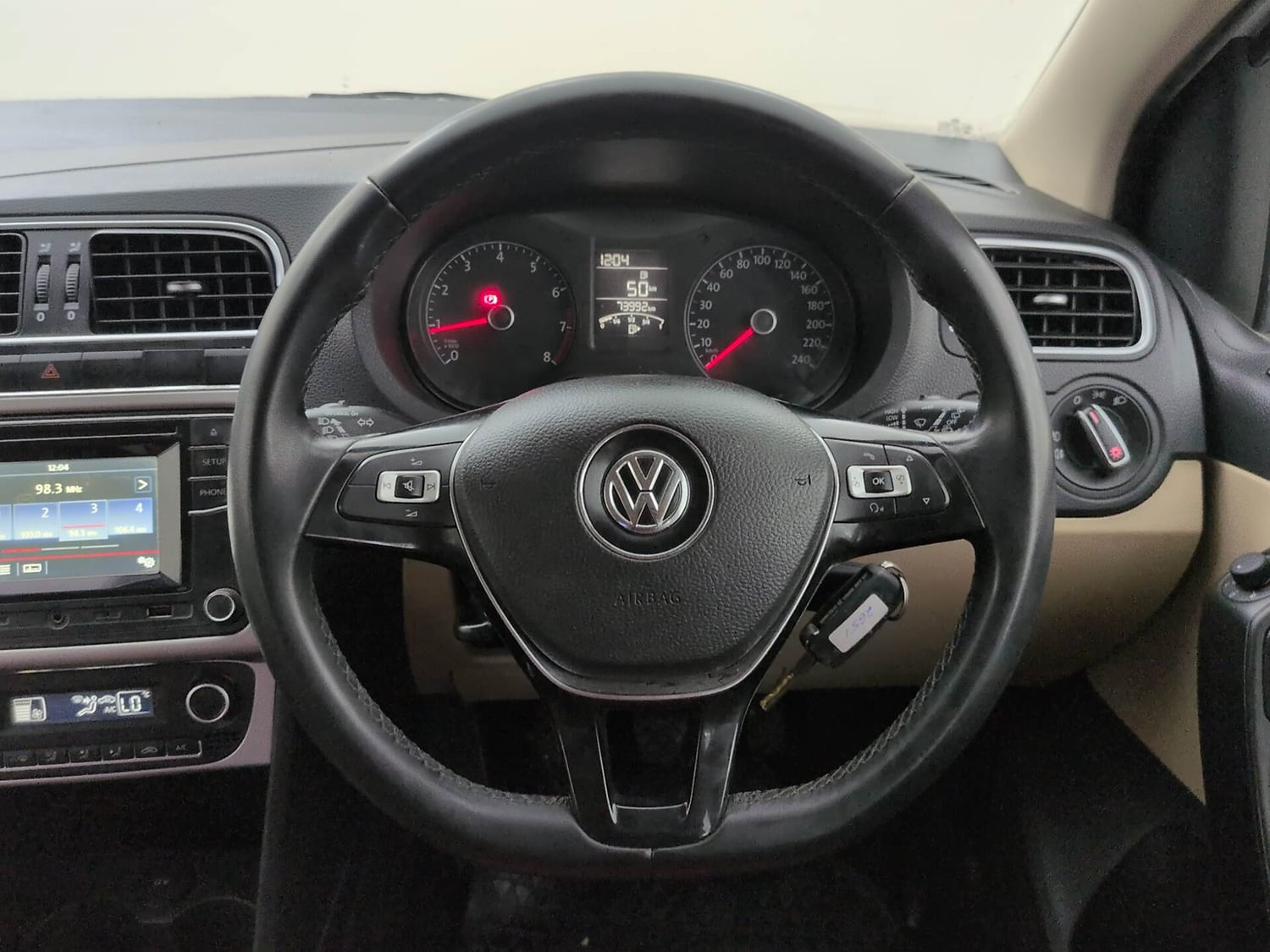 Used 2016 Volkswagen Polo Highline1.2L (P) Petrol Manual interior STEERING VIEW