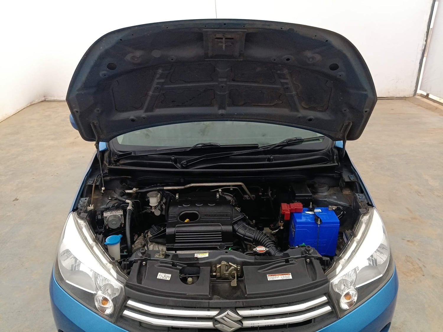Used 2017 Maruti Suzuki Celerio VXI (O) AMT Petrol Automatic engine ENGINE & BONNET OPEN FRONT VIEW